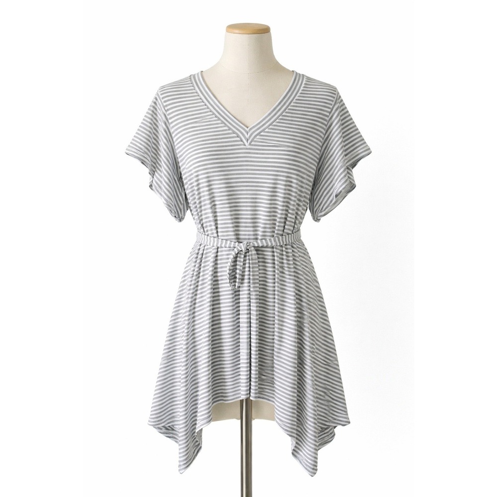 Listicle Tunic Top Sz M Handkerchief/Asymmetrical Nautical Layering‎ Lagenlook